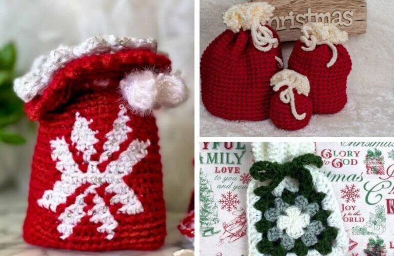17 Adorable Crochet Christmas Gift Bag Patterns Everyone Loves Adorable Crochet Christmas Gift Bag Patterns