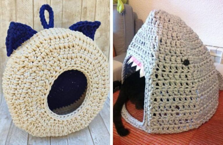 15 Crochet Cat Cave Patterns Your Feline Friend Will Adore Crochet Cat Cave Patterns