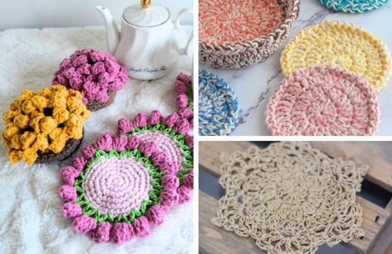 39 Free & Easy Crochet Coaster Patterns for Beginners & Beyond Crochet Coaster Patterns for Beginners & Beyond