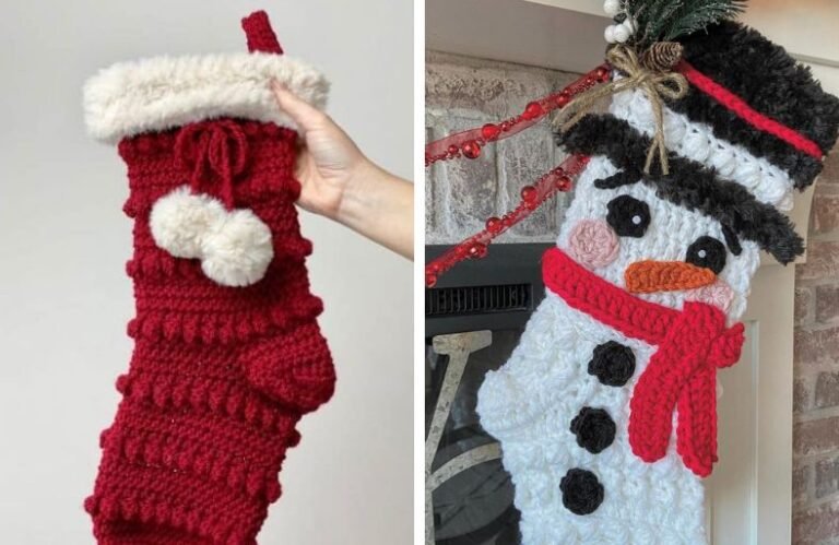 23 Gorgeous & Cozy Crochet Christmas Stocking Patterns Crochet Stocking Patterns