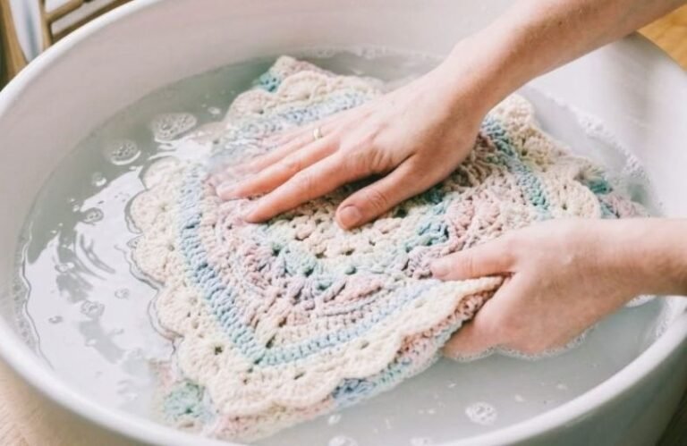 How to Wash Crochet Items3