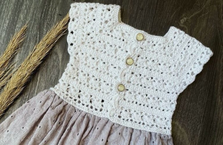 How to Crochet an Easy Vintage Little Girl Dress Yoke (Free Pattern) Crochet Easy Vintage Little Girl Dress Yoke