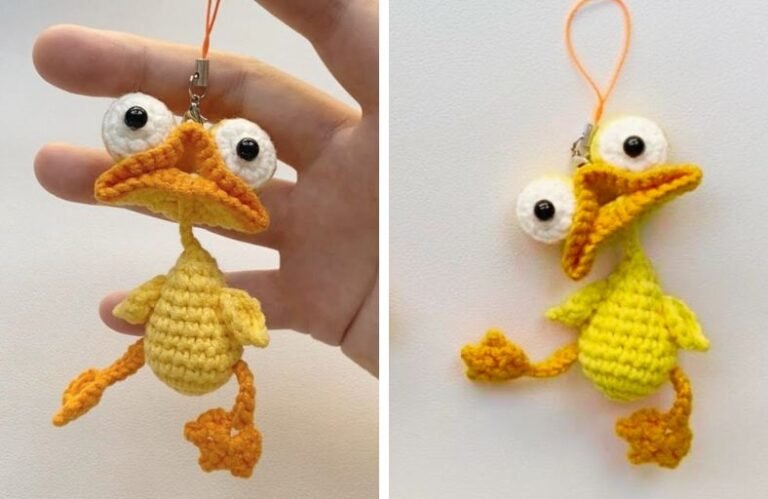 Crochet Little Duck Keychain Free Pattern