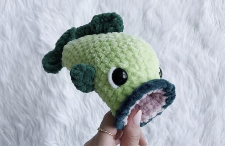 Crochet No Sew Amigurumi Bass Fish Free Pattern