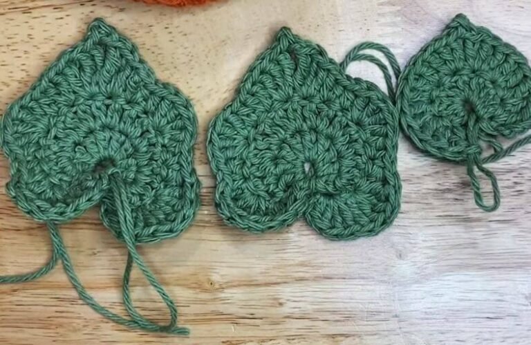 Crochet Pumpkin Leaf Free Pattern