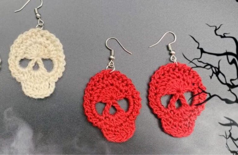 How to Crochet Simple Skull Earrings (Free Pattern) Crochet Simple Skull Earrings Free Pattern