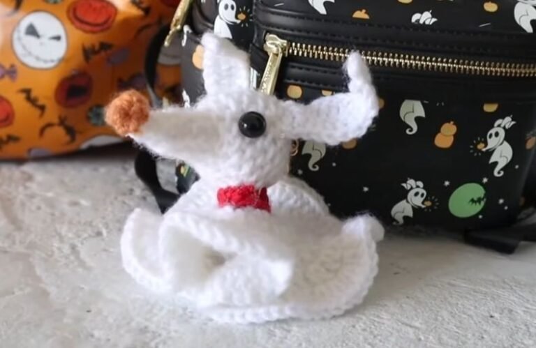 How to Crochet a Zero Ghost Dog Keychain (Free Pattern) Crochet a Zero Ghost Dog Keychain Free Pattern