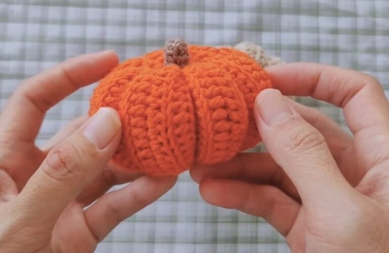 Free Crochet Rustic Mini Pumpkin for Fall