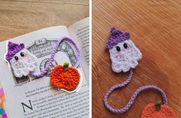 Free Easy Crochet Ghost Pumpkin Bookmark Pattern Free Easy Crochet Ghost Pumpkin Bookmark Pattern
