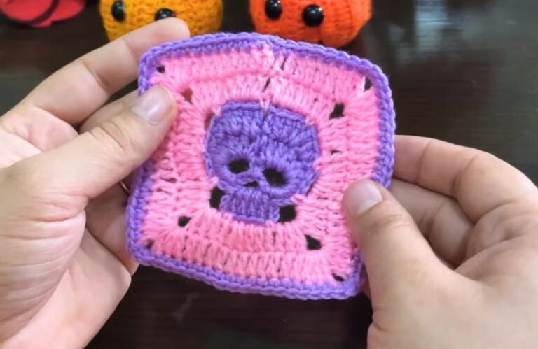 Free Easy Crochet Skull Granny Square for Beginners Free Easy Crochet Skull Granny Square for Beginners