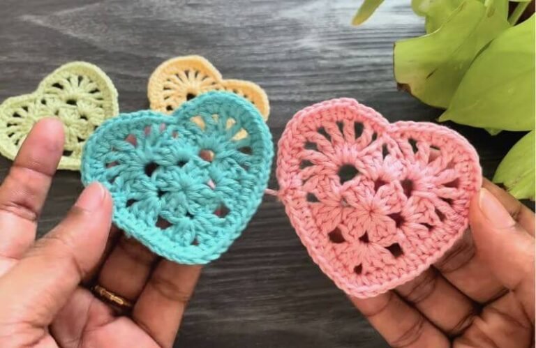 Free Quick Crochet Granny Square Sweetheart Pattern