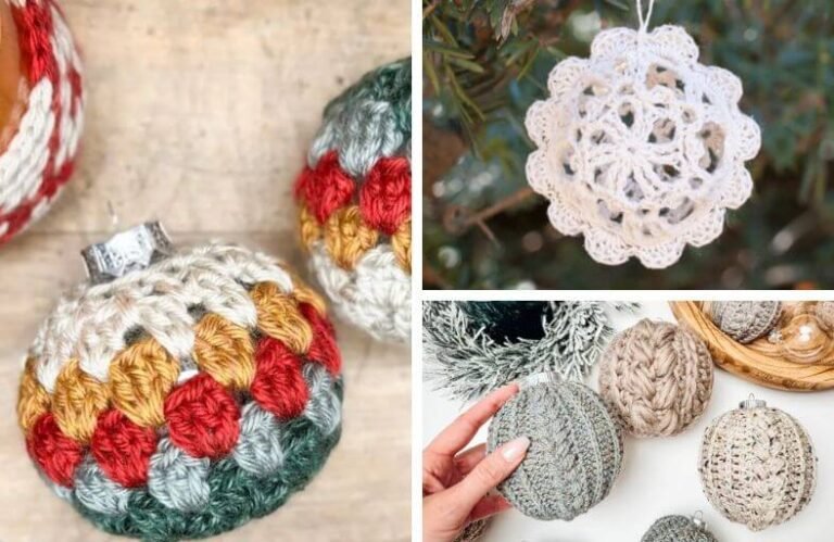 32 Easy & Gorgeous Crochet Christmas Bauble Patterns for Your Tree Gorgeous Crochet Christmas Bauble Patterns